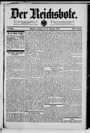 Der Reichsbote vom 29.11.1898