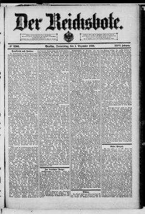 Der Reichsbote vom 01.12.1898