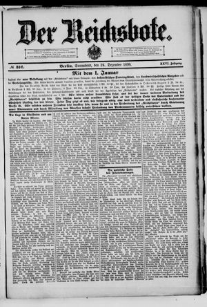 Der Reichsbote vom 24.12.1898