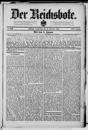 Der Reichsbote vom 29.12.1898
