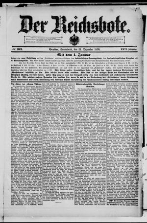 Der Reichsbote vom 31.12.1898