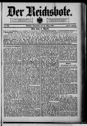 Der Reichsbote on Mar 25, 1899