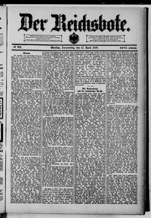 Der Reichsbote on Apr 13, 1899