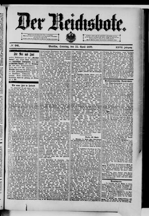 Der Reichsbote on Apr 23, 1899