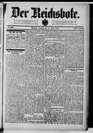Der Reichsbote on Apr 30, 1899