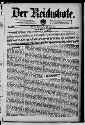 Der Reichsbote on Jun 27, 1899