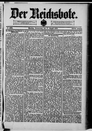 Der Reichsbote vom 17.08.1899