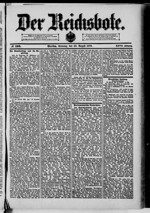 Der Reichsbote vom 20.08.1899