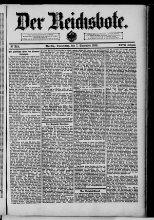 Der Reichsbote vom 07.09.1899