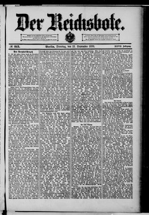 Der Reichsbote vom 12.09.1899