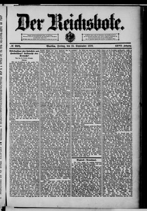 Der Reichsbote vom 15.09.1899