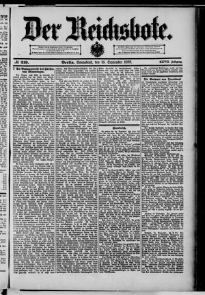 Der Reichsbote vom 16.09.1899