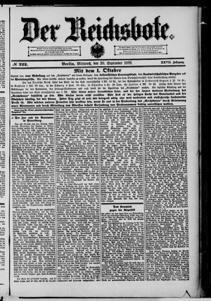 Der Reichsbote vom 20.09.1899
