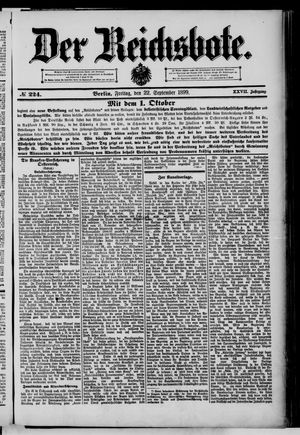 Der Reichsbote vom 22.09.1899