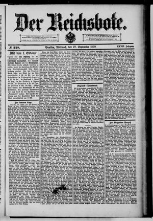 Der Reichsbote vom 27.09.1899