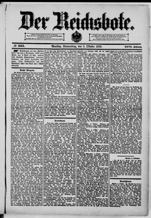 Der Reichsbote vom 05.10.1899