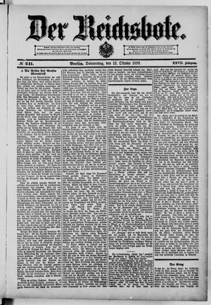 Der Reichsbote on Oct 12, 1899