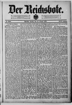 Der Reichsbote vom 20.10.1899