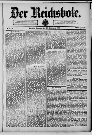 Der Reichsbote vom 19.11.1899