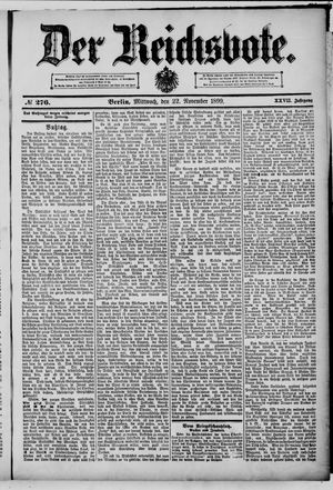 Der Reichsbote on Nov 22, 1899