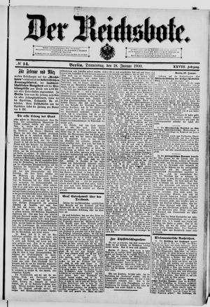 Der Reichsbote vom 18.01.1900
