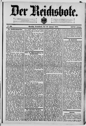 Der Reichsbote on Jan 20, 1900
