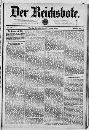 Der Reichsbote on Jan 23, 1900