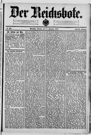 Der Reichsbote vom 02.02.1900