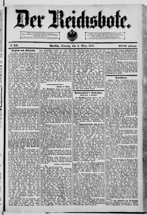 Der Reichsbote on Mar 4, 1900