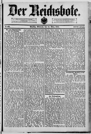 Der Reichsbote on Mar 14, 1900