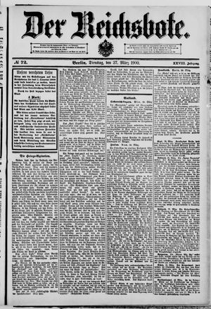 Der Reichsbote on Mar 27, 1900