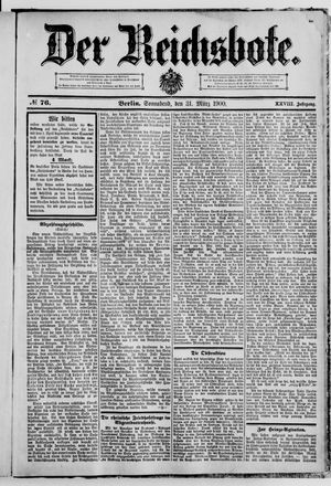 Der Reichsbote vom 31.03.1900