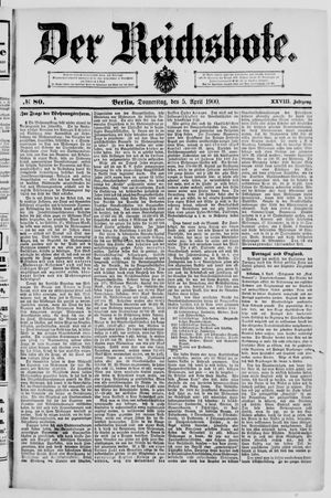 Der Reichsbote on Apr 5, 1900