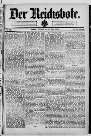 Der Reichsbote vom 11.04.1900