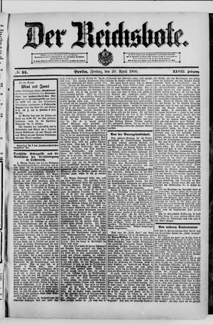 Der Reichsbote vom 20.04.1900