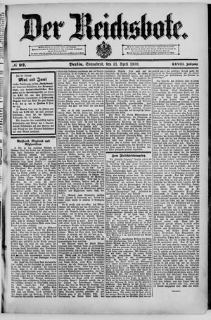 Der Reichsbote vom 21.04.1900