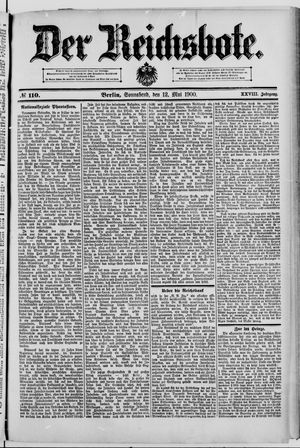 Der Reichsbote vom 12.05.1900