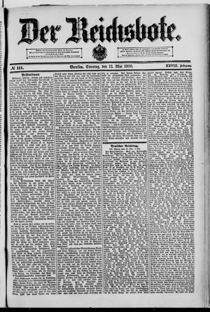 Der Reichsbote vom 13.05.1900