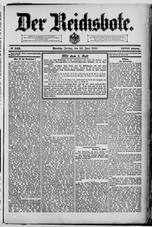 Der Reichsbote vom 22.06.1900