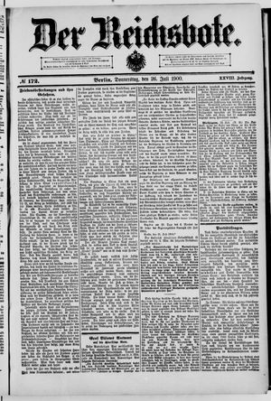 Der Reichsbote vom 26.07.1900
