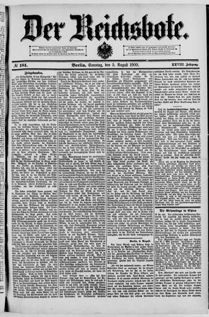 Der Reichsbote on Aug 5, 1900