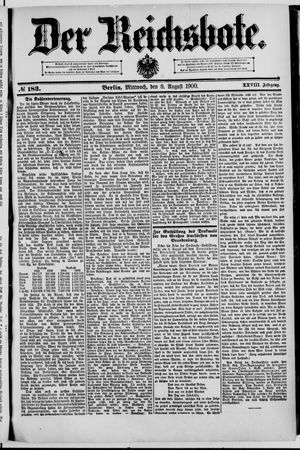 Der Reichsbote on Aug 8, 1900