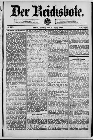 Der Reichsbote vom 14.08.1900