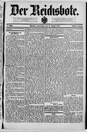 Der Reichsbote on Aug 16, 1900