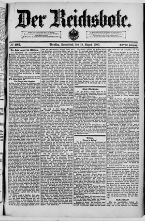 Der Reichsbote vom 18.08.1900