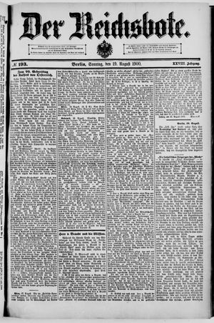 Der Reichsbote vom 19.08.1900