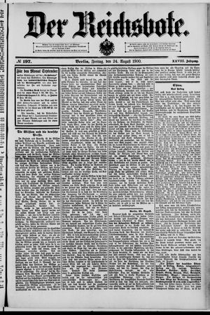 Der Reichsbote vom 24.08.1900
