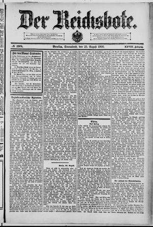 Der Reichsbote vom 25.08.1900