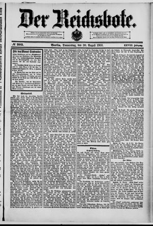 Der Reichsbote vom 30.08.1900
