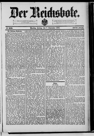 Der Reichsbote vom 07.09.1900